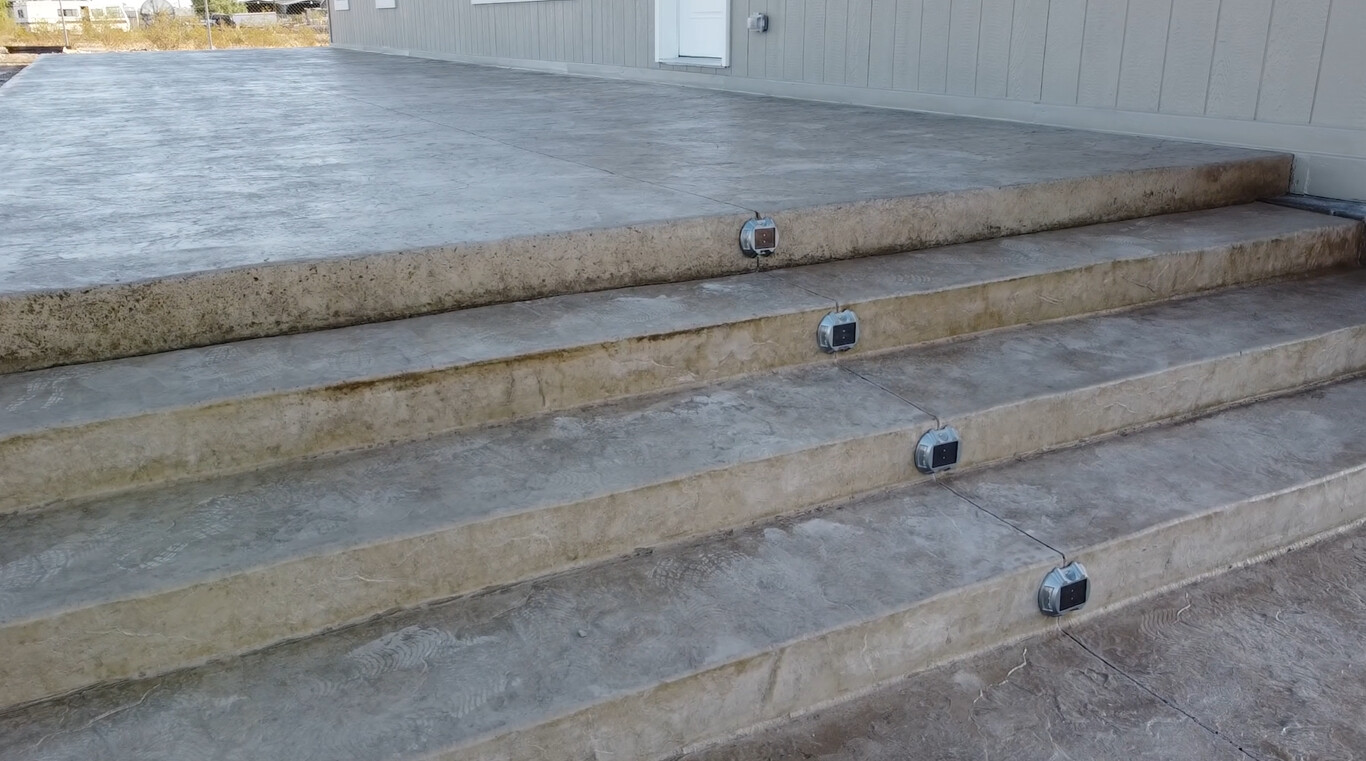 Elegant concrete steps and entryways